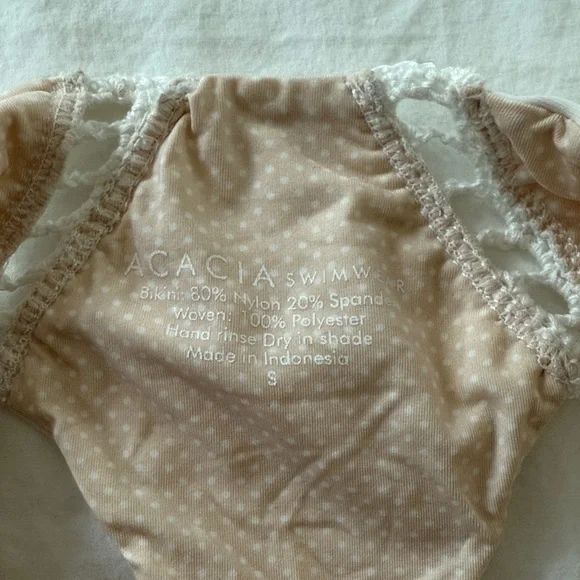 Acacia Swimwear Cream Bikini Bottom - Picture 3 of 3